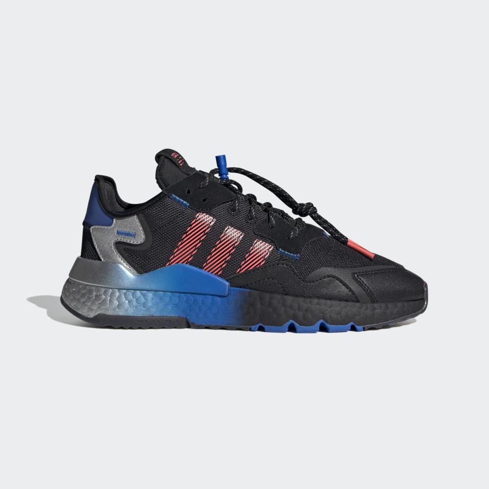 Adidas Men's NITE JOGGER Originals Shoes Black/Grey Metal/Red Ireland FW4275